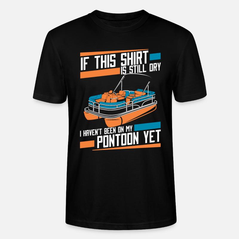 Pontonboot Kapitän Ponton Boote - Stanley/Stella Unisex Bio-T-Shirt CRAFTER - Schwarz