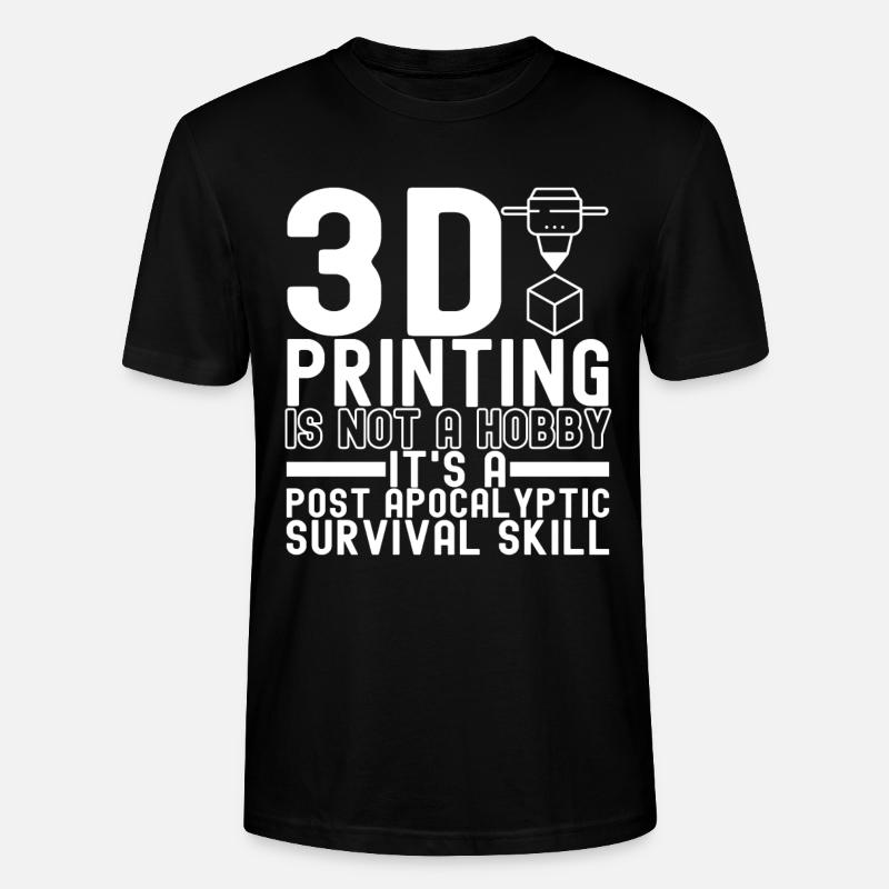 Impression 3D - T-shirt bio CRAFTER Stanley Stella Unisexe - noir