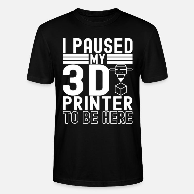 Impression 3D - T-shirt bio CRAFTER Stanley Stella Unisexe - noir