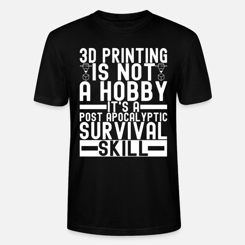 Impression 3D - T-shirt bio CRAFTER Stanley Stella Unisexe - noir