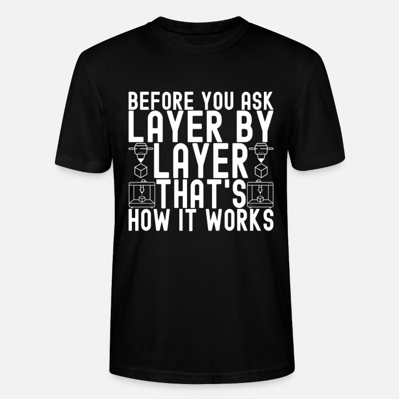 Impression 3D - T-shirt bio CRAFTER Stanley Stella Unisexe - noir