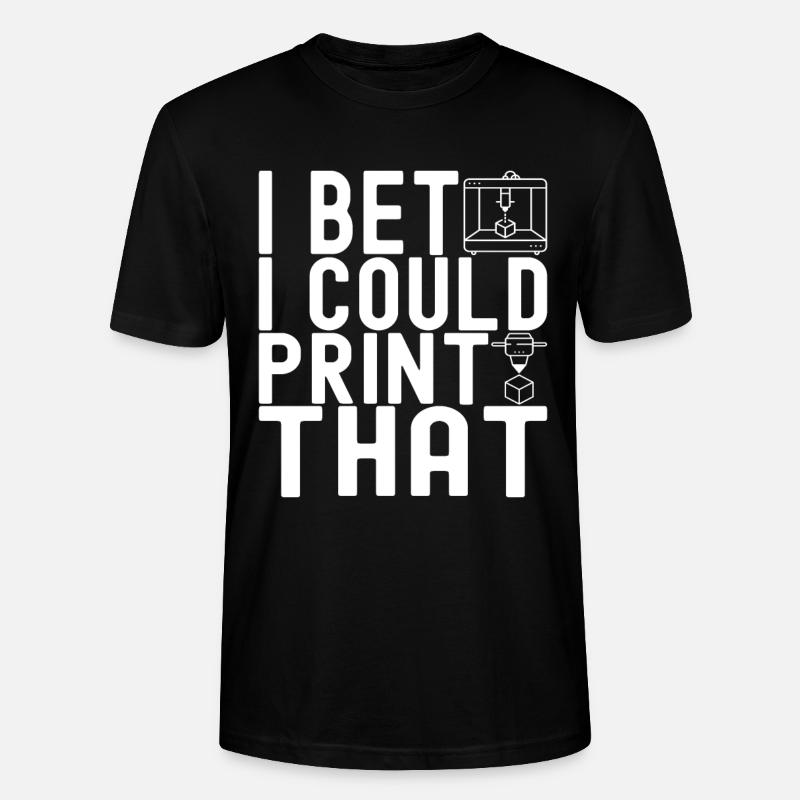 Impression 3D - T-shirt bio CRAFTER Stanley Stella Unisexe - noir