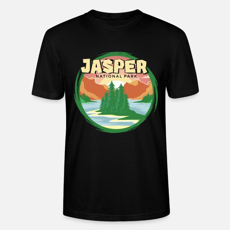 Jasper Canada Alberta Souvenir Campin - T-shirt bio CRAFTER Stanley Stella Unisexe - noir