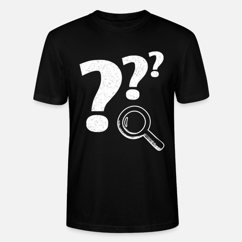 Loupe point d’interrogation - T-shirt bio CRAFTER Stanley Stella Unisexe - noir