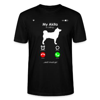 Akita - Stanley/Stella Unisex Bio-T-Shirt CRAFTER - Schwarz - Vorne - Alina (178cm) & Michal (187cm)