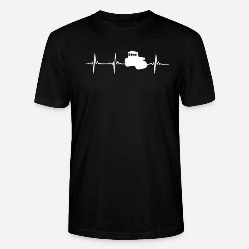 Walze Herzschlag - Stanley/Stella Unisex Bio-T-Shirt CRAFTER - Schwarz