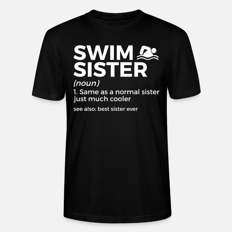 Schwimmer Schwimmen Spruch - Stanley/Stella Unisex Bio-T-Shirt CRAFTER - Schwarz