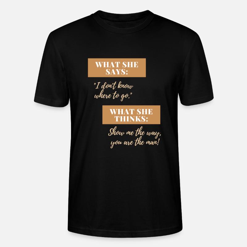 Montrez-moi le chemin, mec! - T-shirt bio CRAFTER Stanley Stella Unisexe - noir