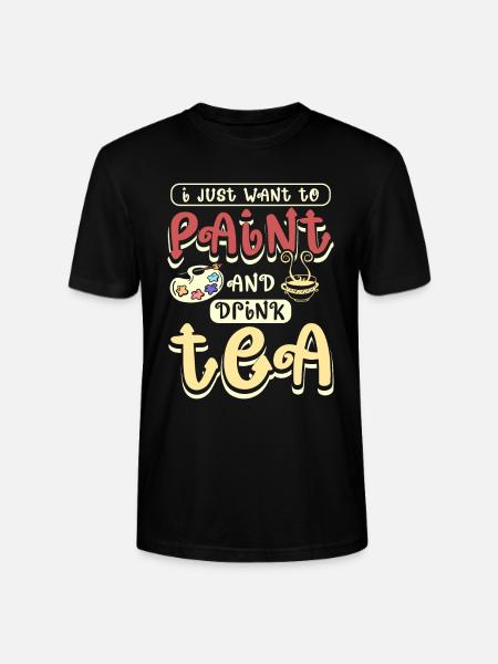 Paint and drink tea - Stanley/Stella Unisex Bio-T-Shirt CRAFTER - Schwarz