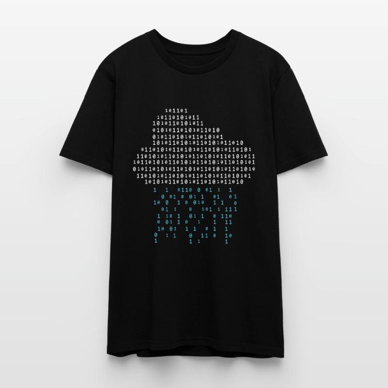 Programmierer - binary code cloud rain Stanley/Stella Unisex Bio-T-Shirt CRAFTER