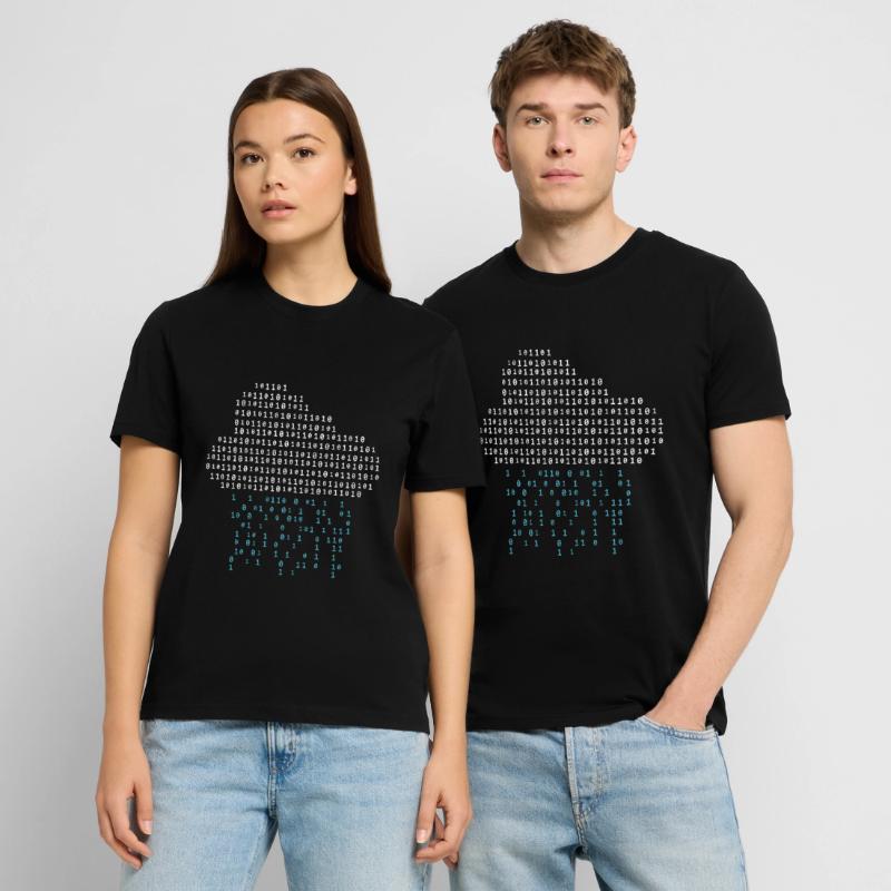 Programmierer - binary code cloud rain Stanley/Stella Unisex Bio-T-Shirt CRAFTER