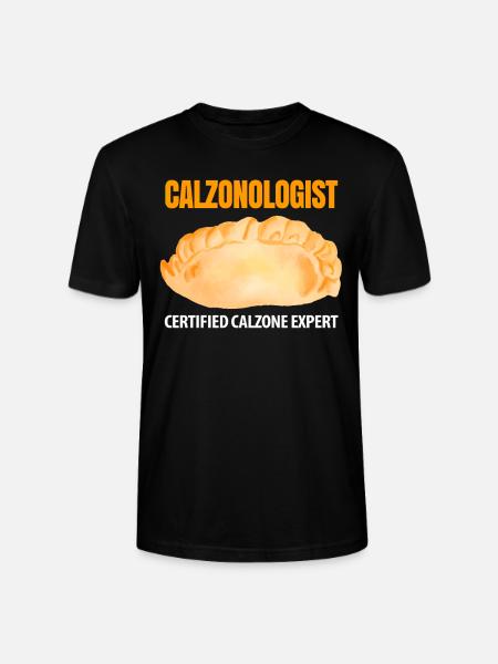 Calzone Pizza Gift - Stanley/Stella CRAFTER Unisex Organic T-Shirt - black