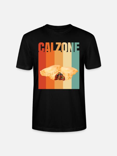 Calzone Pizza Gift - Stanley/Stella CRAFTER Unisex Organic T-Shirt - black
