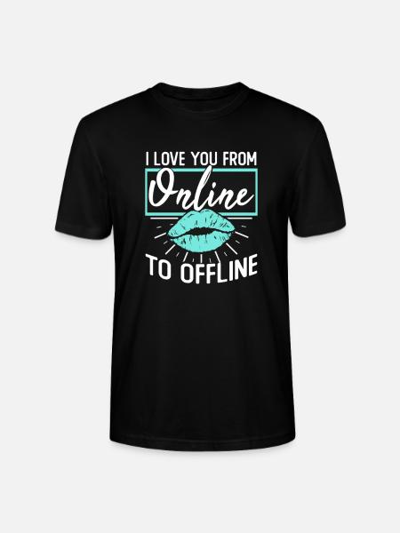 Langdistance par forlovelse - Stanley Stella CRAFTER unisex økologisk-T-shirt - sort