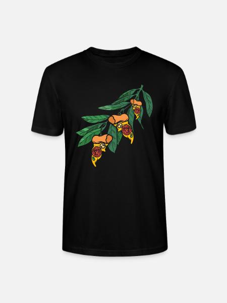 Pizza Leaves - Stanley/Stella CRAFTER Unisex Organic T-Shirt - black