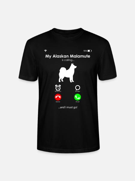 Alaskan Malamute Dog - Stanley/Stella CRAFTER Unisex Organic T-Shirt - black