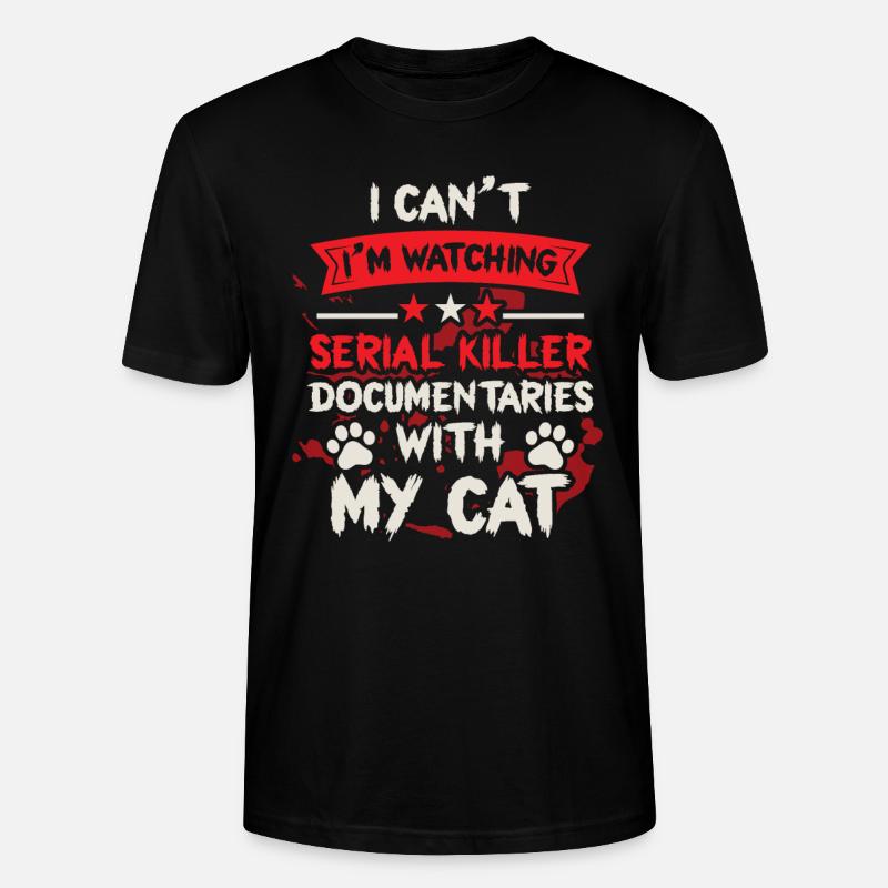 Documentaire Kitty Cat Lover - T-shirt bio CRAFTER Stanley Stella Unisexe - noir
