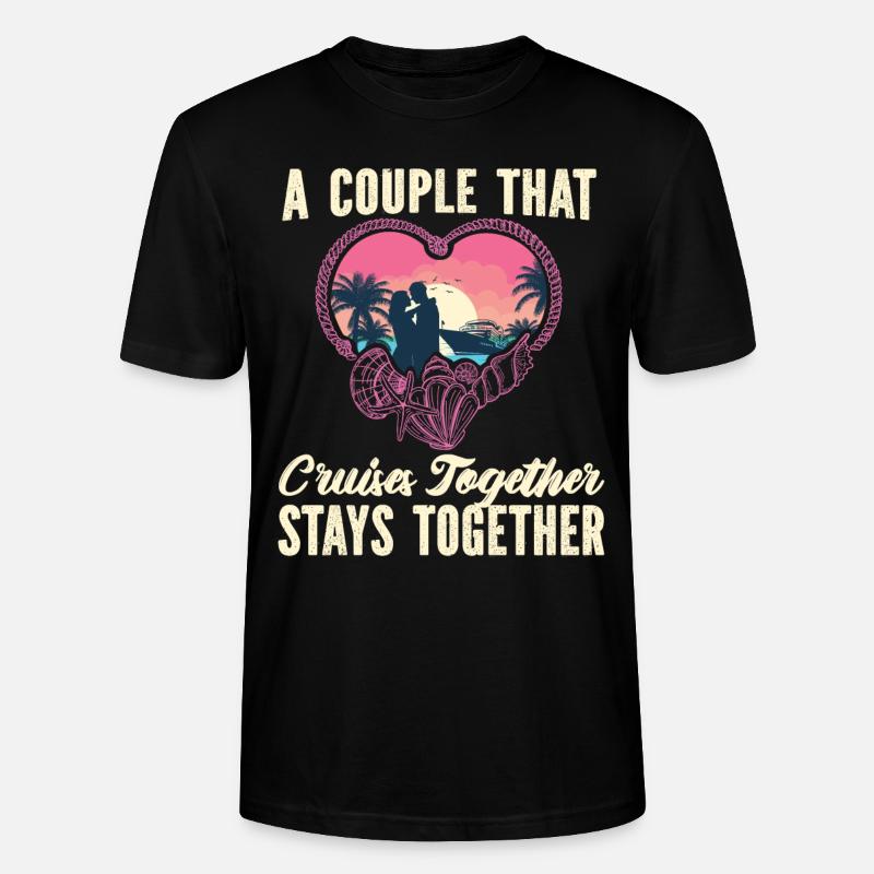 Cruise Ship Vacation Couples - Stanley/Stella Unisex Bio-T-Shirt CRAFTER - Schwarz