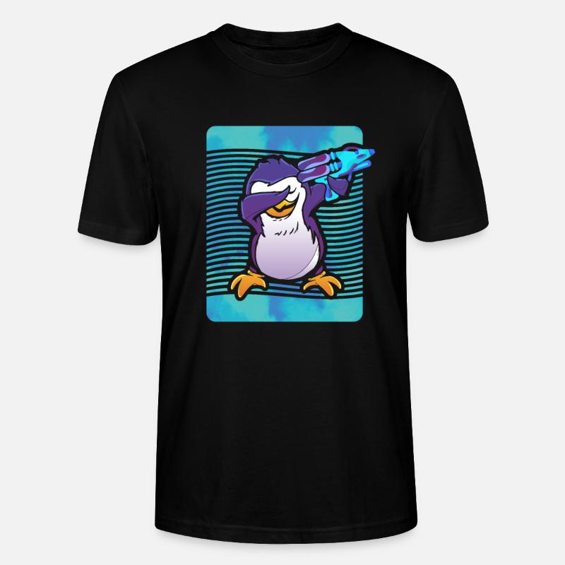 Pinguin Whisperer Spritzpistole Wasserpistole - Stanley/Stella Unisex Bio-T-Shirt CRAFTER - Schwarz