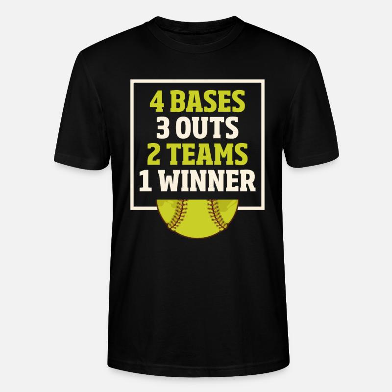 Softball Spieler - Stanley/Stella Unisex Bio-T-Shirt CRAFTER - Schwarz