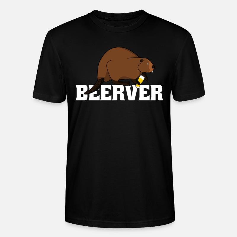 Biber mit Bier - Stanley/Stella Unisex Bio-T-Shirt CRAFTER - Schwarz