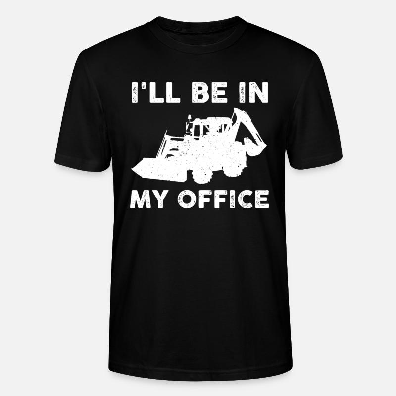 Funny Backhoe Loader Design - Stanley/Stella CRAFTER Unisex Organic T-Shirt - black