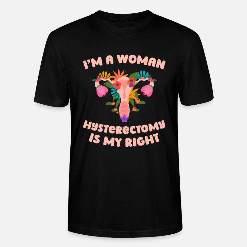 Hysterektomie Blumen - Stanley/Stella Unisex Bio-T-Shirt CRAFTER - Schwarz