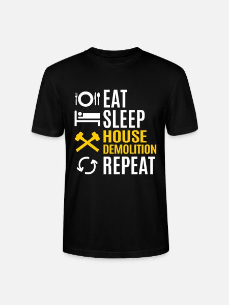 House Destruction Renovation Gift - Stanley/Stella CRAFTER Unisex Organic T-Shirt - black