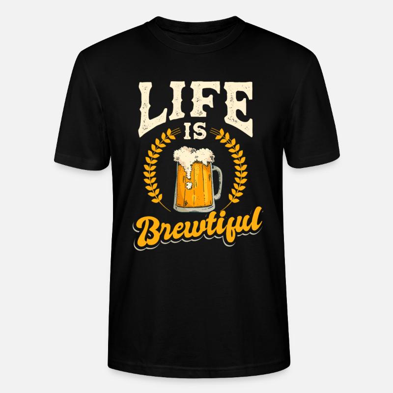 Boire de la bière - T-shirt bio CRAFTER Stanley Stella Unisexe - noir