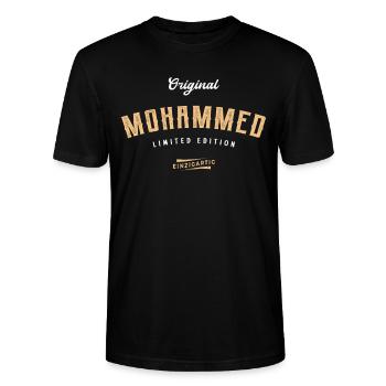 Mohammed Limited Edition - Stanley/Stella Unisex Bio-T-Shirt CRAFTER - Schwarz - Vorne - Alina (178cm) & Michal (187cm)