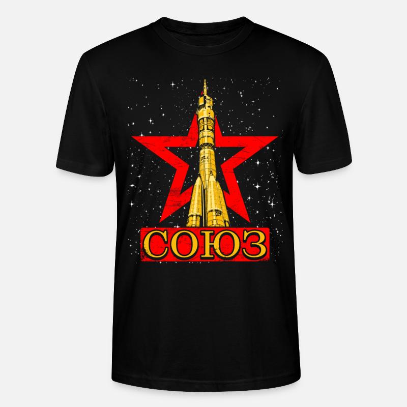 Soviet Soyuz rocket - Stanley/Stella CRAFTER Unisex Organic T-Shirt - black
