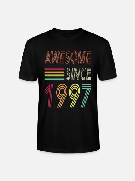 Awesome since 1997 - Stanley/Stella Unisex Bio-T-Shirt CRAFTER - Schwarz