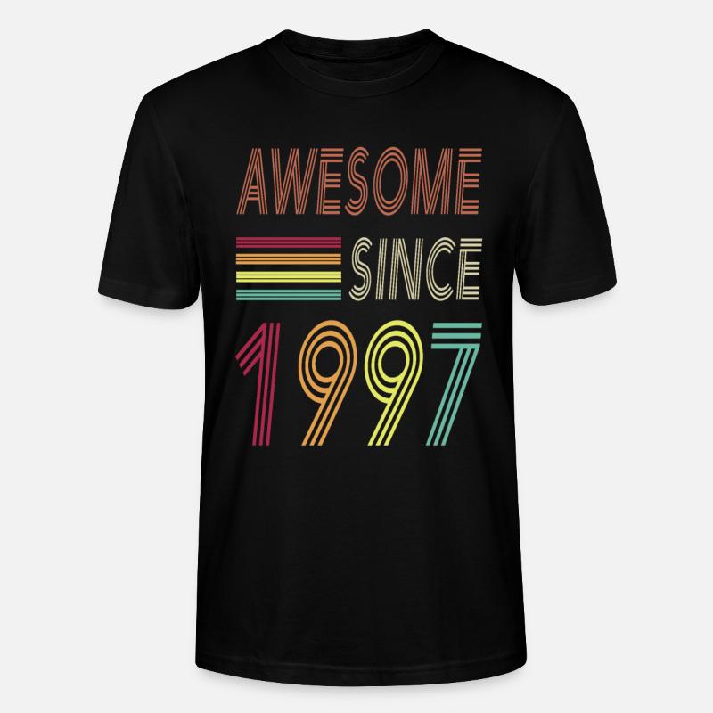 Awesome since 1997 - Stanley/Stella Unisex Bio-T-Shirt CRAFTER - Schwarz