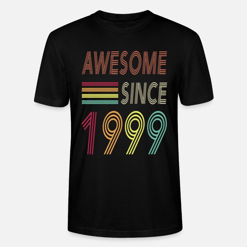 Awesome since 1999 - Stanley/Stella Unisex Bio-T-Shirt CRAFTER - Schwarz