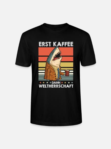 Haifisch Kaffee - Stanley/Stella Unisex Bio-T-Shirt CRAFTER - Schwarz