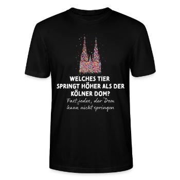 Kölner Dom Karneval Konfetti Fasnacht Fastelovend - Stanley/Stella Unisex Bio-T-Shirt CRAFTER - Schwarz - Vorne - Alina (178cm) & Michal (187cm)