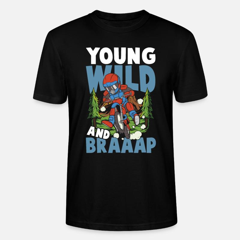 Young Wild And Braaap - Stanley/Stella Unisex Bio-T-Shirt CRAFTER - Schwarz