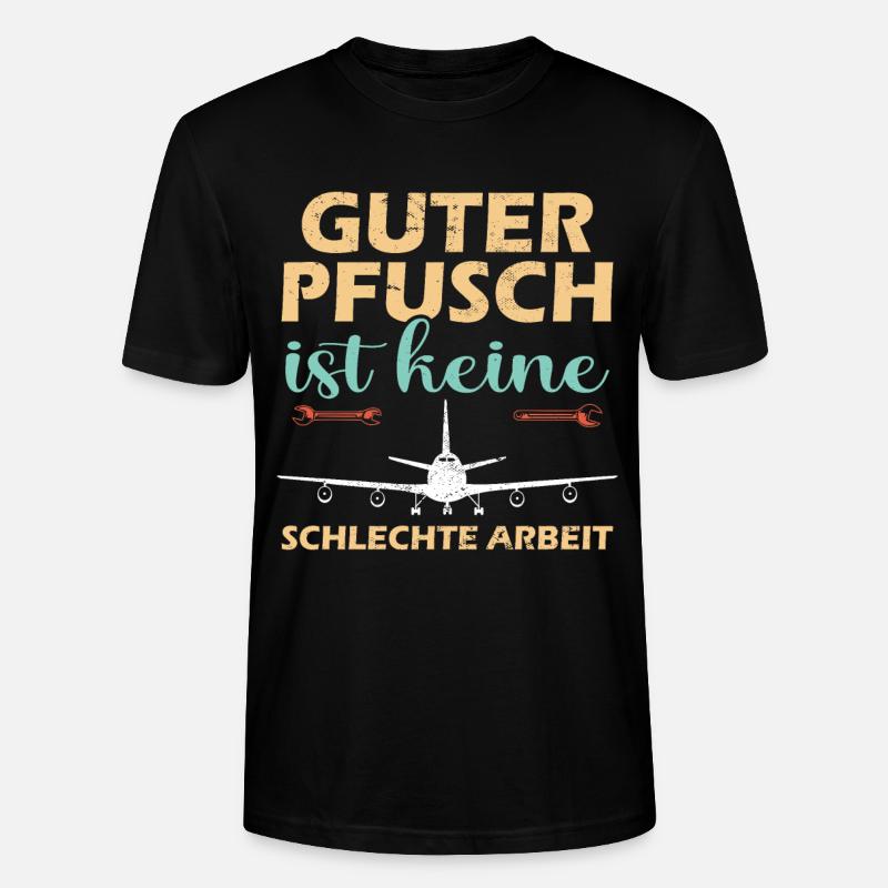 Luftfahrt Techniker - Stanley/Stella Unisex Bio-T-Shirt CRAFTER - Schwarz