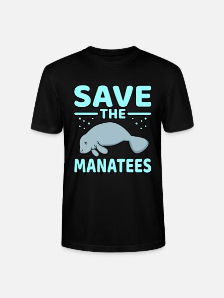 Manatee - Stanley/Stella CRAFTER Unisex Organic T-Shirt - black