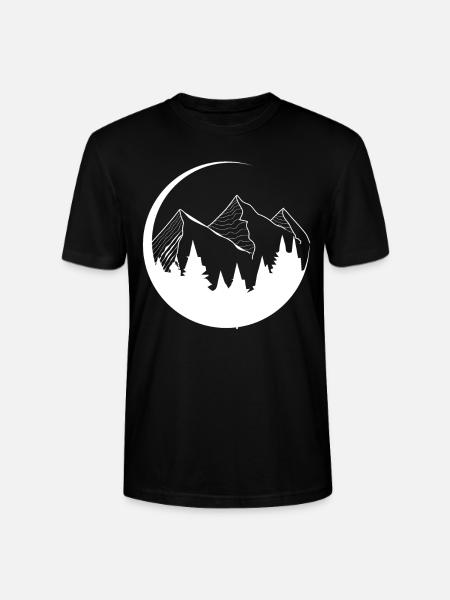 Circle - Mountain - (4) - Stanley/Stella CRAFTER Unisex Organic T-Shirt - black