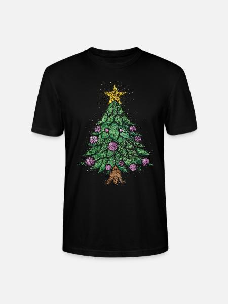 Tannenbaum Heiligabend Weihnachtsbaum Christbaum - Stanley/Stella Unisex Bio-T-Shirt CRAFTER - Schwarz