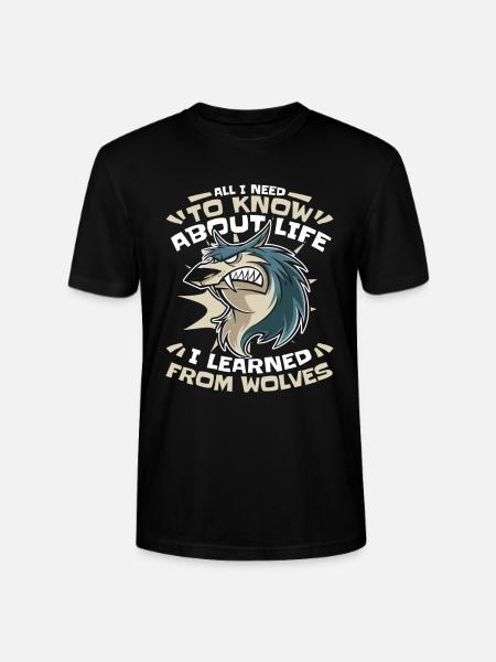Wolf Wölfe Tier Jaulen - Stanley/Stella Unisex Bio-T-Shirt CRAFTER - Schwarz