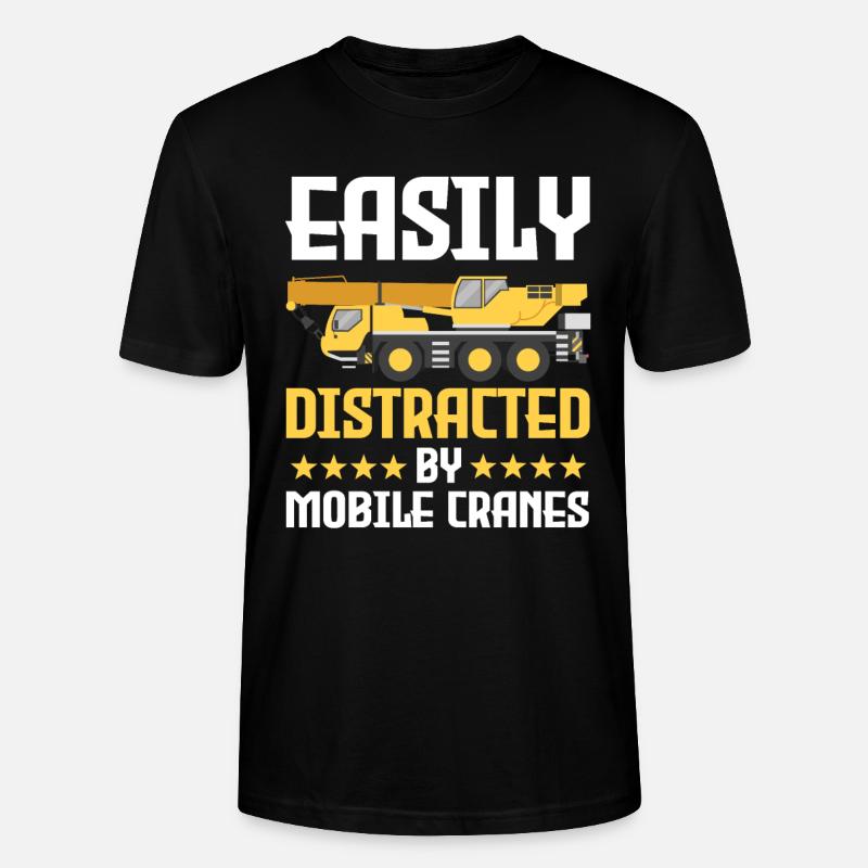 Drôle de grutier mobile - T-shirt bio CRAFTER Stanley Stella Unisexe - noir
