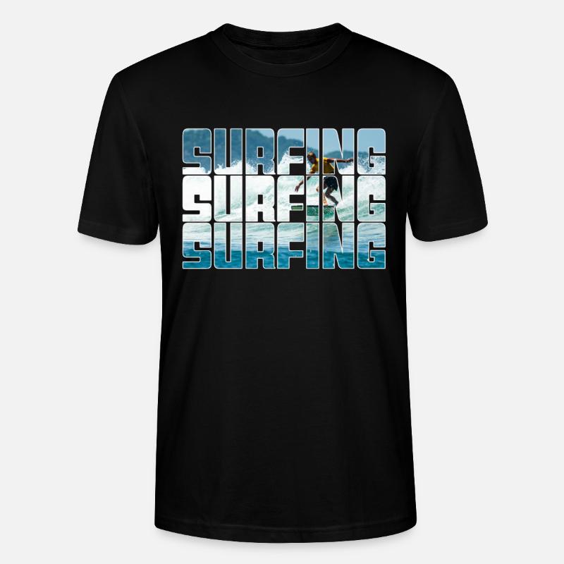 Surfen - Stanley/Stella Unisex Bio-T-Shirt CRAFTER - Schwarz