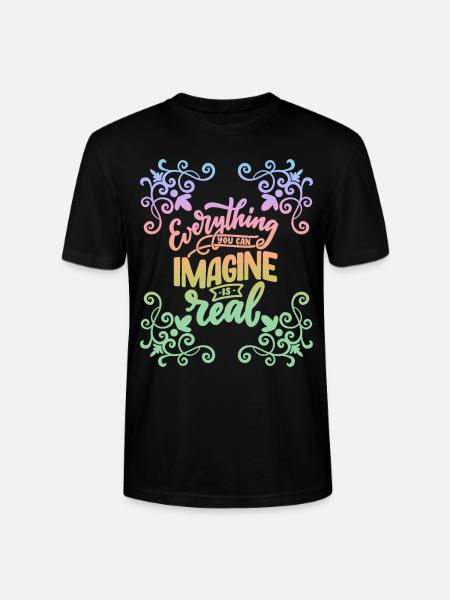Motivational saying, inspiring, rainbow - Stanley/Stella CRAFTER Unisex Organic T-Shirt - black