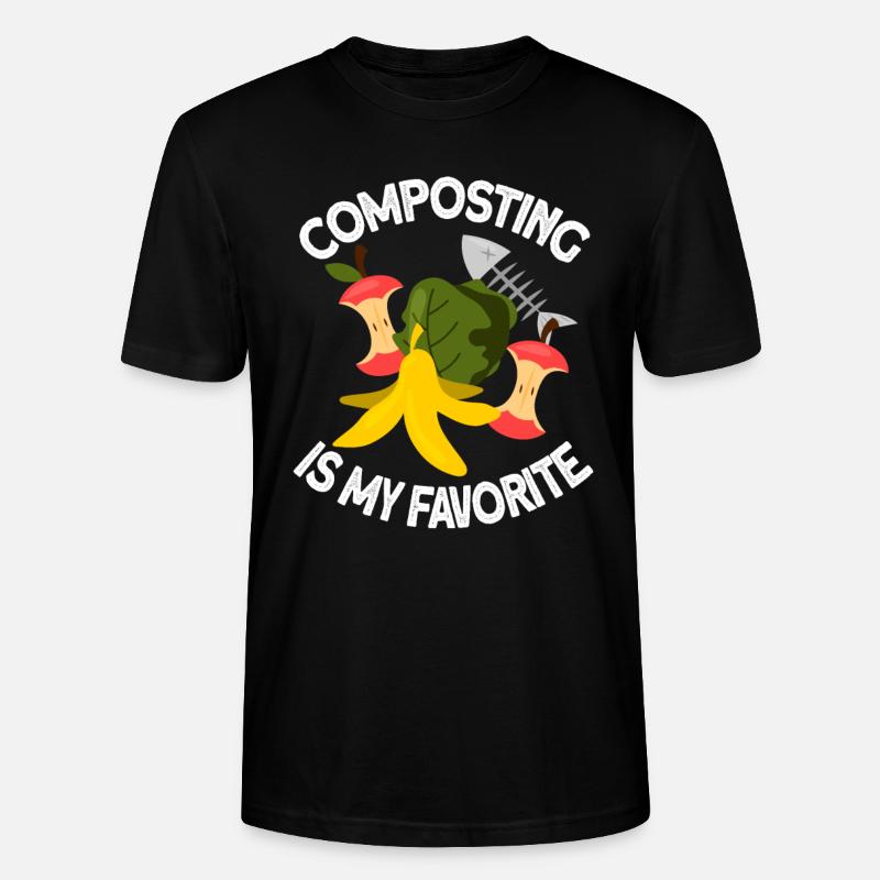 Kompost orme gave - Stanley Stella CRAFTER unisex økologisk-T-shirt - sort