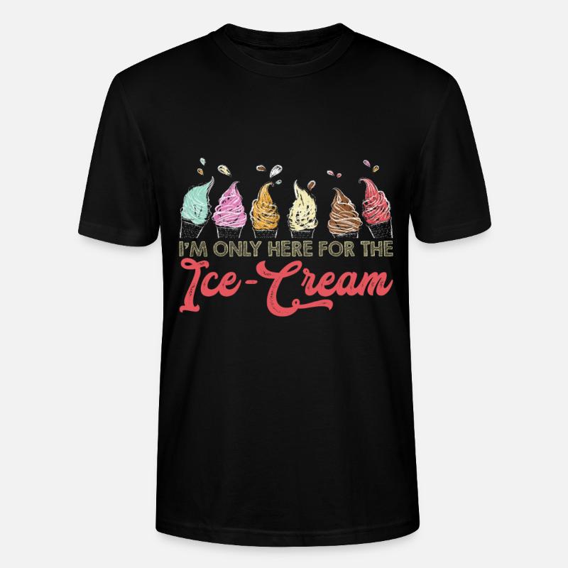 Eiscreme logo Sommer Softeis Geschenkidee - Stanley/Stella Unisex Bio-T-Shirt CRAFTER - Schwarz