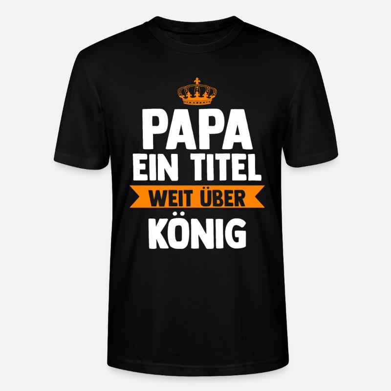 Vater Papi Papa - Stanley/Stella Unisex Bio-T-Shirt CRAFTER - Schwarz