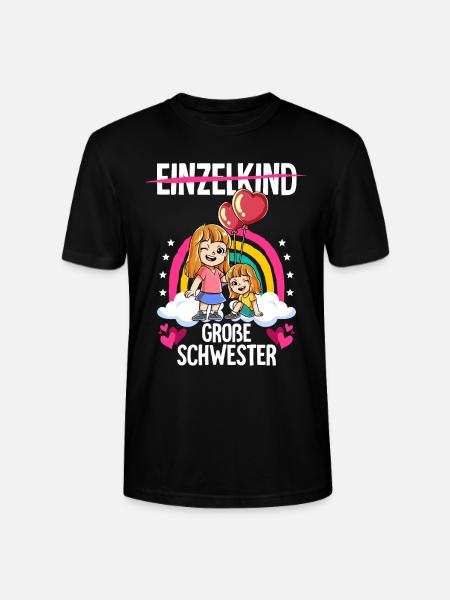 Ich werde Große Schwester Mädchen - Stanley/Stella Unisex Bio-T-Shirt CRAFTER - Schwarz