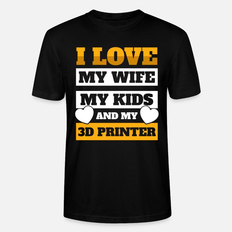 3D Druckmaschine 3D Drucker - Stanley/Stella Unisex Bio-T-Shirt CRAFTER - Schwarz